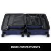 2 Piece Luggage Set Travel Suitcases Carry On Lightweight Hard Trolley TSA Lock Navy Blue