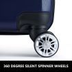 2 Piece Luggage Set Travel Suitcases Carry On Lightweight Hard Trolley TSA Lock Navy Blue