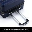 2 Piece Luggage Set Travel Suitcases Carry On Lightweight Hard Trolley TSA Lock Navy Blue