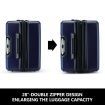 2 Piece Luggage Set Travel Suitcases Carry On Lightweight Hard Trolley TSA Lock Navy Blue