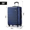 2 Piece Luggage Set Travel Suitcases Carry On Lightweight Hard Trolley TSA Lock Navy Blue