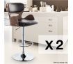 Set of 2 Wicker Bar Stools