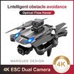 Professional K8 Drone with 4K HD Camera ESC Wifi FPV Optical Flow Obstacle Avoidance Foldable RC Helicopter Color Green