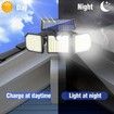 Solar Motion Sensor Lights, IP65 Waterproof Solar Strobe Light Wall Lights for Garden Patio Yard Front Door