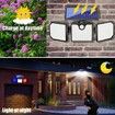 Solar Motion Sensor Lights, IP65 Waterproof Solar Strobe Light Wall Lights for Garden Patio Yard Front Door
