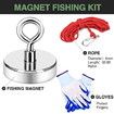 Magnet Fishing Lifting Kit Rare Earth Magnetic with Countersunk Hole Eyebolt Rope 200KG Pulling Force
