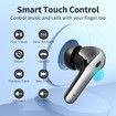 Bluetooth Headphones,True Wireless Earbuds LED Power Display Earphones with Wireless Charging Case IPX5 Waterproof in-Ear Earbuds with Mic for TV Smart Phone Computer Laptop Sports (Black)
