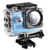 Sports Camera 1080P 12MP Sports Camera Full HD 2.0 Inch Sports Camera 30m/98ft Underwater Waterproof Camera with Installation Accessory Kit Color Blue