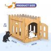 Cat House Rabbit Hutch Pet Scratcher Indoor Bunny Cage Kitten Castle Condo Cave Guinea Pig MDF Collapsible with Lockable Door