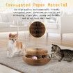 Magic Organ Cat Scratching Board Foldable Convenient Cat Scratcher Durable Recyclable Comes with a Toy Bell Ball