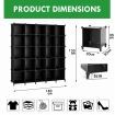 25 Cube Storage Shelves DIY Shelving Unit Bookshelf Cabinet Toy Display Shelf Closet Wardrobe Organizer Black Plastic