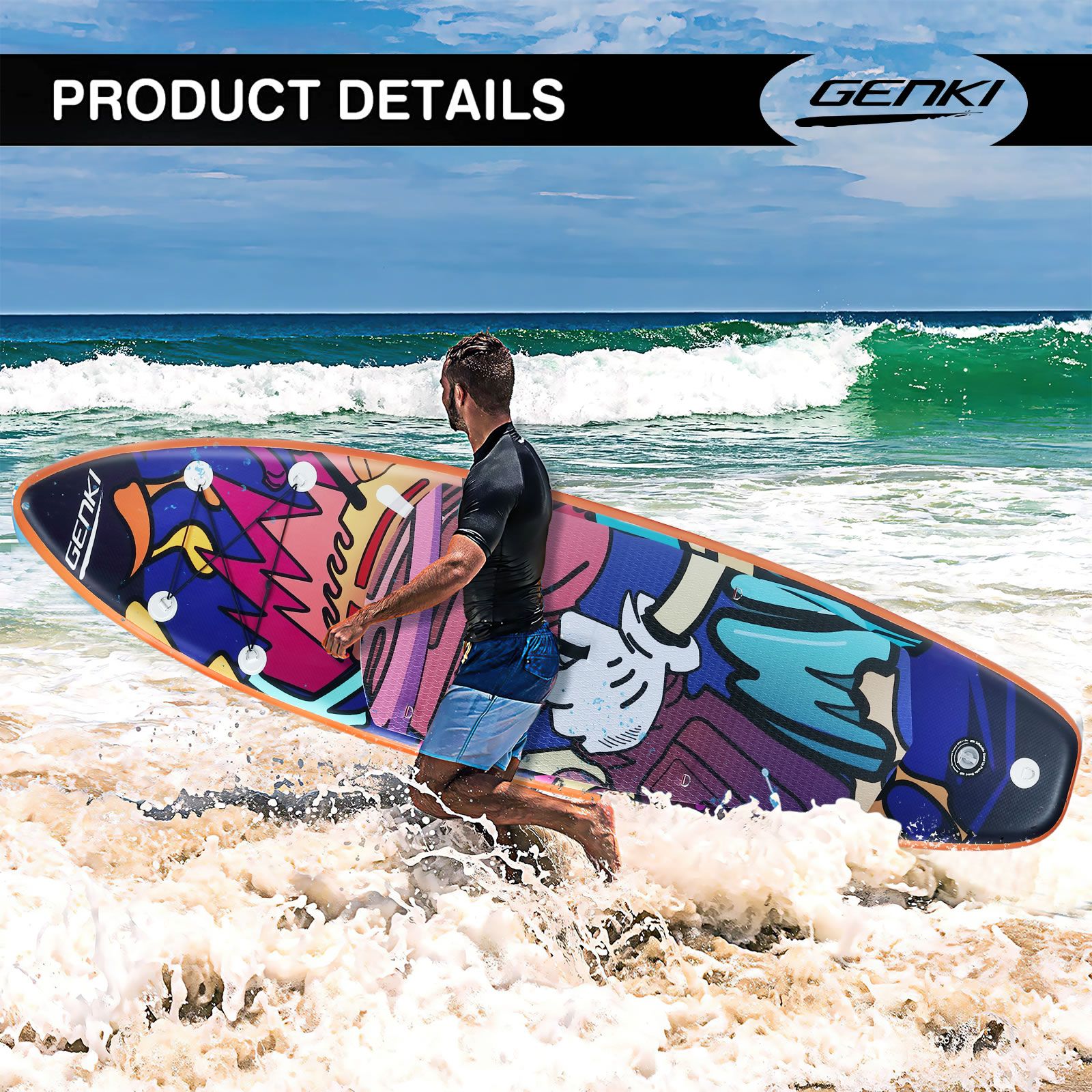 Surfing SUP Paddle Board Stand Up Blow Foam Inflatable Kayak Surfboard