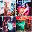 DIY LED Glasses Bluetooth App Control Luminous Rave Party Glasses