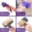 Self-Cleaning Slicker Brush for Dogs and Cats Pet Grooming Dematting Brush Easily Removes Mats, Tangles