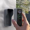 Wireless Doorbell Camera with Doorbell, WiFi Video Camera with Motion Detector, Anti Theft Device,Night Vision, 2 Way Audio,Black,1 Pack