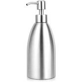 304 Stainless Steel Countertop Soap Dispenser 15.2Oz,Rust-Proof Liquid Soap Pump Bottle for Kitchen,Bathroom and Countertop Hand Dish Lotion