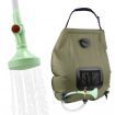 Solar Shower Bag 20L Solar Heating Camping On-Off Switchable Shower Head for Beach Swimming Outdoor Traveling Hiking(Geen)