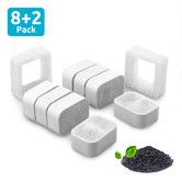 Coconut Activated Carbon Cat Drinking Fountain Dog Replacement Pet Water Fountain Filter 8+2 PCS Fountain Dispenser Feeders