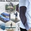 Ice Silk UV Protection Cooling Arm Sleeves for Women Men, UPF 50+ Sports Compression Cooling Sleeve for Outdoor Sports,Driving -2Pairs Black&White+Blue&Red