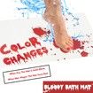 Bloody Bath Mat The Original Color Changing Sheet That Turns Red When Wet ,Halloween Decor Prank Novelty Gag Gifts (40*70cm)