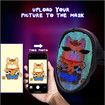 LED Transforming Mask for Kids Adults Halloween Festival Light Up Face Mask for Cosplay Party
