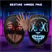 LED Transforming Mask for Kids Adults Halloween Festival Light Up Face Mask for Cosplay Party