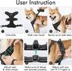 Dog Harness,No-Pull Pet Harness with 2 Leash Clips,Adjustable Soft Padded Dog Vest,Reflective Outdoor Pet Oxford Vest with Easy Control Handle,Small Size,Black