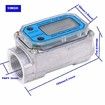 Aluminum Digital Fuel Turbine Flowmeter with LCD Display, 1 inch FNPT Inlet/Outlet (10-100LPM)