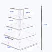5 Tier Cupcake Holder Square Acrylic Cupcake Tower Display for Pastry LED Light String, Ideal for Weddings, Birthday