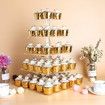 5 Tier Cupcake Holder Square Acrylic Cupcake Tower Display for Pastry LED Light String, Ideal for Weddings, Birthday