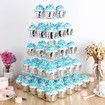 5 Tier Cupcake Holder Square Acrylic Cupcake Tower Display for Pastry LED Light String, Ideal for Weddings, Birthday