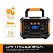 Power Station Solar Portable Generator Camping Wireless Rated 300W 370Wh PD60W LED Lithium Battery for Outdoor Travel Picnic Party