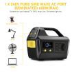 Portable Generator Solar Power Station for Camping Wireless Rated 300W 360Wh PD60W LED Backup Lithium Battery Travel