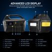 Solar Generator Portable Power Station Wireless Camping Rated 500W 675Wh PD60W LED Lithium Battery AC DC Port for Outdoor Travel