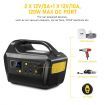 Solar Generator Portable Power Station Wireless Camping Rated 500W 675Wh PD60W LED Lithium Battery AC DC Port for Outdoor Travel
