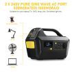 Solar Generator Portable Power Station Wireless Camping Rated 500W 675Wh PD60W LED Lithium Battery AC DC Port for Outdoor Travel