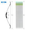 40lbs Recurve Bow Arrow Set Sports Archery Outdoor Hunting Equipment Target Shooting 40lbs Left Right Handed Black