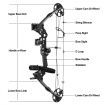 Compound Bow Arrow Set Sports Archery Hunting Target Shooting 20-70lbs Right Handed Adjustable for Beginners Masters Black