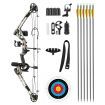 Compound Bow Arrow Archery Equipment Set Sports Hunting Target Shooting 20-55lbs Right Handed for Beginner Master Camo