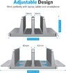 Vertical Laptop Stand,Double Desktop Stand Holder with Adjustable Dock(Up to 17.3 inch),Fits All MacBook/Surface/Samsung/HP/Dell/Chrome Book (Grey)