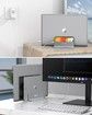 Vertical Laptop Stand,Double Desktop Stand Holder with Adjustable Dock(Up to 17.3 inch),Fits All MacBook/Surface/Samsung/HP/Dell/Chrome Book (Grey)