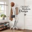 Tree Style Wooden Clothing Rack Coat Stand Hat Bag Garment Hanger Umbrella Holder 12 Hooks Walnut