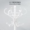 Tree Style Wooden Clothing Rack Coat Stand Hat Bag Garment Hanger Umbrella Holder 12 Hooks Walnut