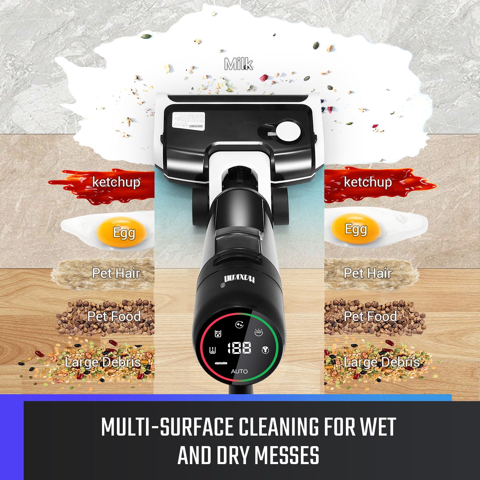 Cordless Vacuum Floor Cleaner Portable Hard Wet Dry Cleaning Machine