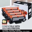 4 Black Toner Cartridges TN2450 with Chip for Brother Laser Printer HL-L2350DW L2375DW L2395DW MFC-L2710DW L2713DW L2730DW L2750DW