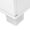 High Gloss Two Drawers Bedside Table Cabinet Lamp Unit - White