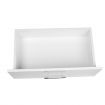 High Gloss Two Drawers Bedside Table Cabinet Lamp Unit - White