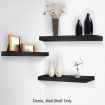 3 pcs Wall Floating Shelf Set Bookshelf Display - Black