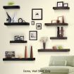 3 pcs Wall Floating Shelf Set Bookshelf Display - Black