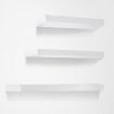 3 pcs Wall Floating Shelf Set Bookshelf Display - White